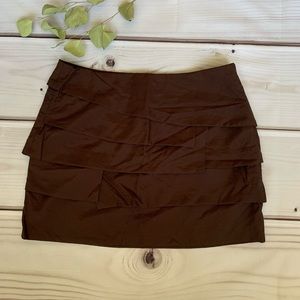 Forever 21 Brown Ruffled Mini Skirt